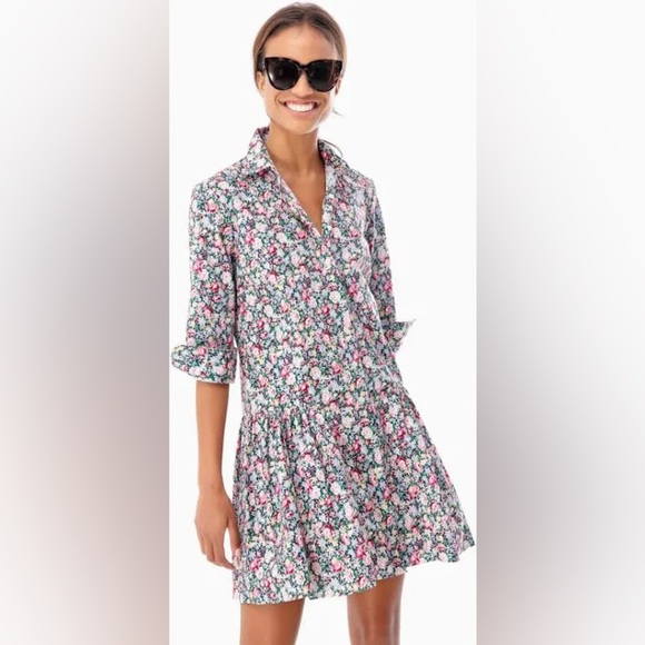The Shirt by Rochelle Sleeveless Behrens Floral Shirt Dress, msrp $195, S - Picture 2 of 16